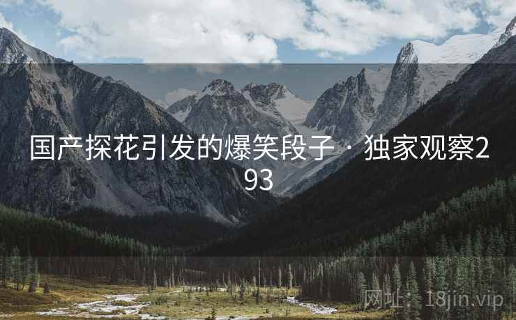 国产探花引发的爆笑段子 · 独家观察293