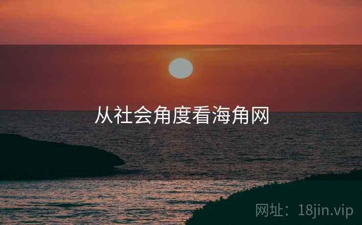 从社会角度看海角网
