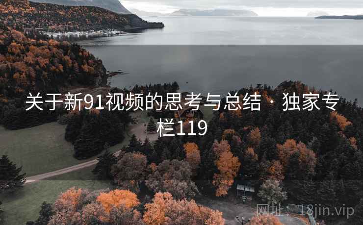 关于新91视频的思考与总结 · 独家专栏119